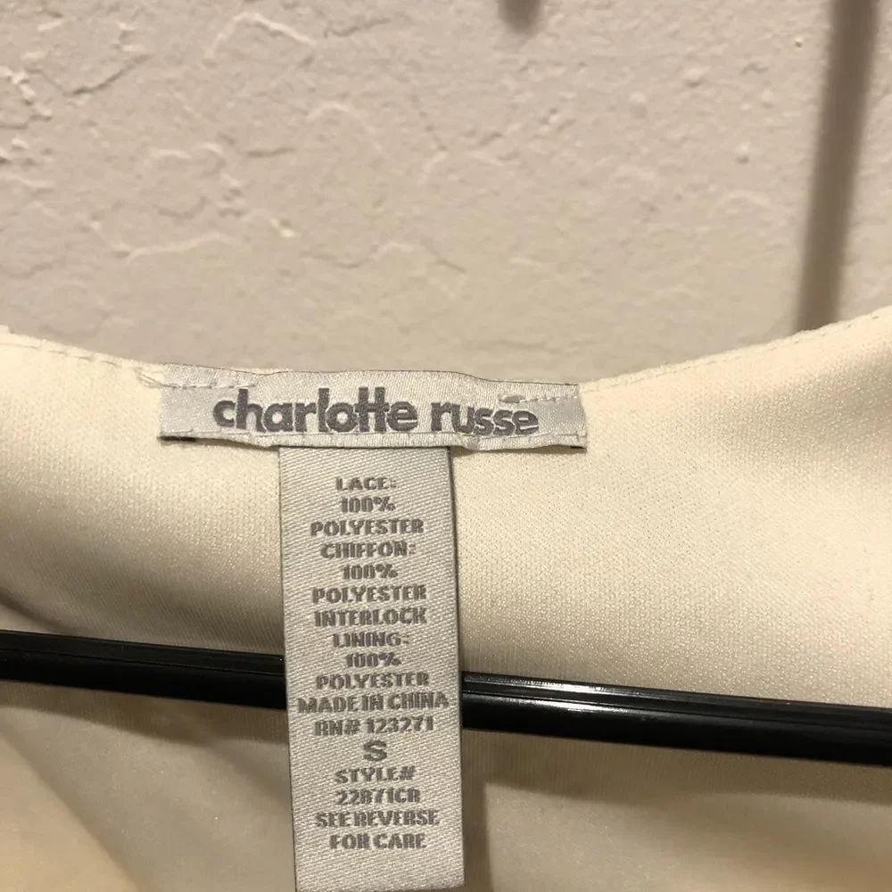 Charlotte Russe White and Blue Dress Size Small - Picture 3 of 5